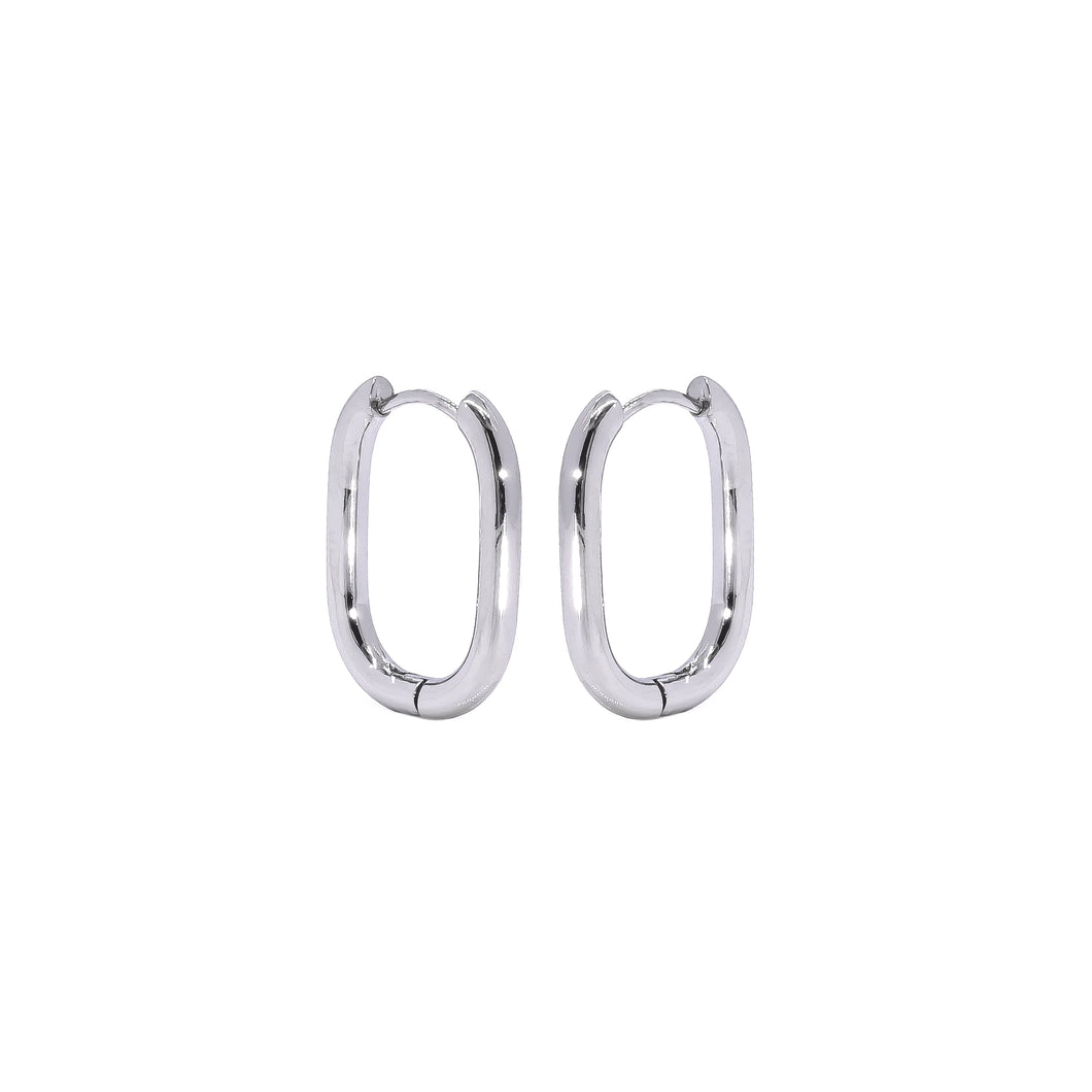 Genuine Hoop Earrings in Silver