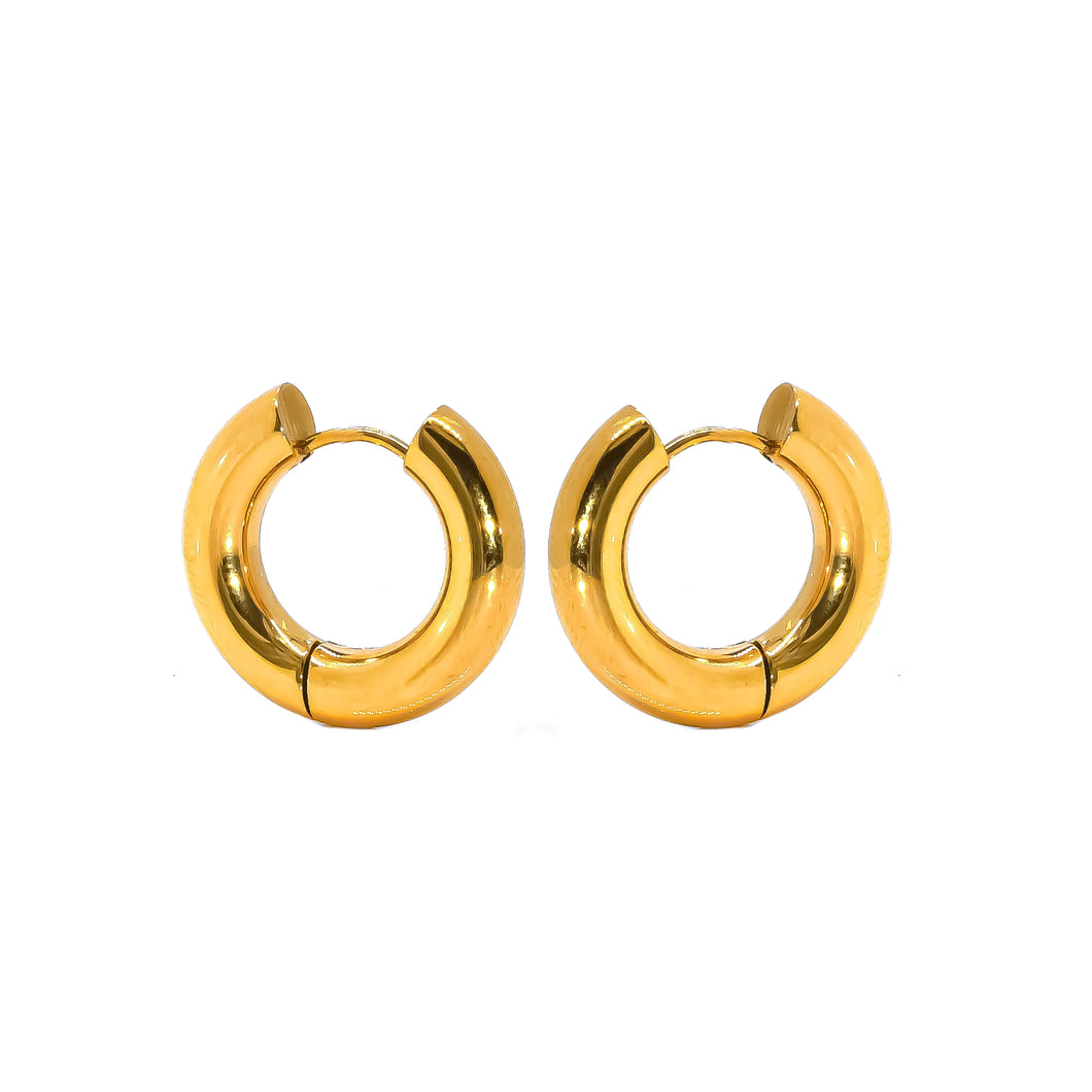 Bold Hoop Earrings in Gold