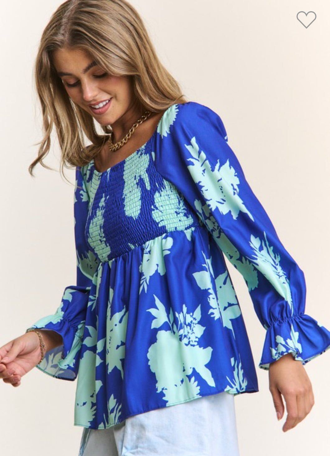 Blue Sky Smock Top