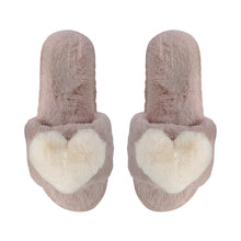 Load image into Gallery viewer, Plush Heart Slippers
