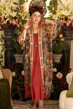 Load image into Gallery viewer, Courage Dear Heart Boho Kimono Duster Robe with Sacred Heart
