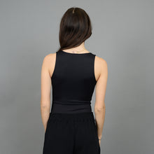 Load image into Gallery viewer, Viola V-Neck Shirred Bodysuit Black
