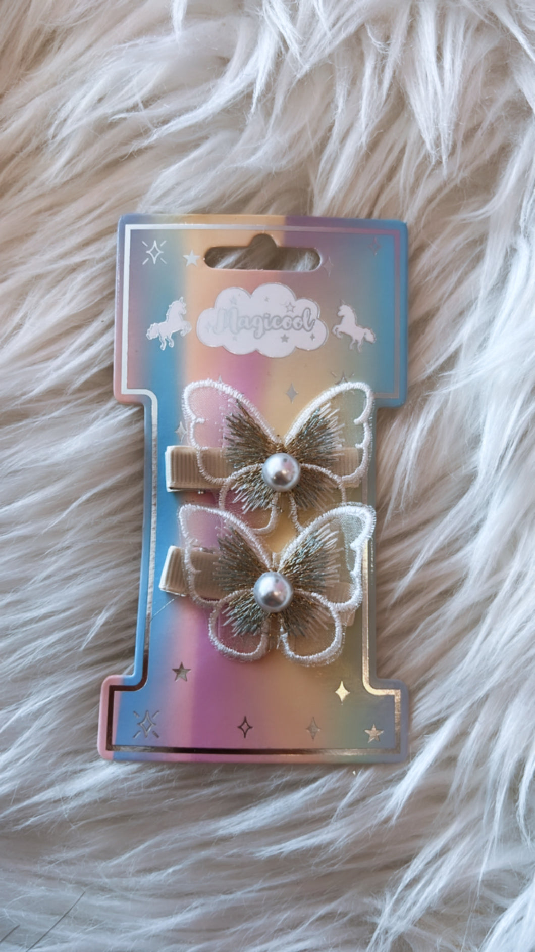 Pearl Butterfly Clip Set