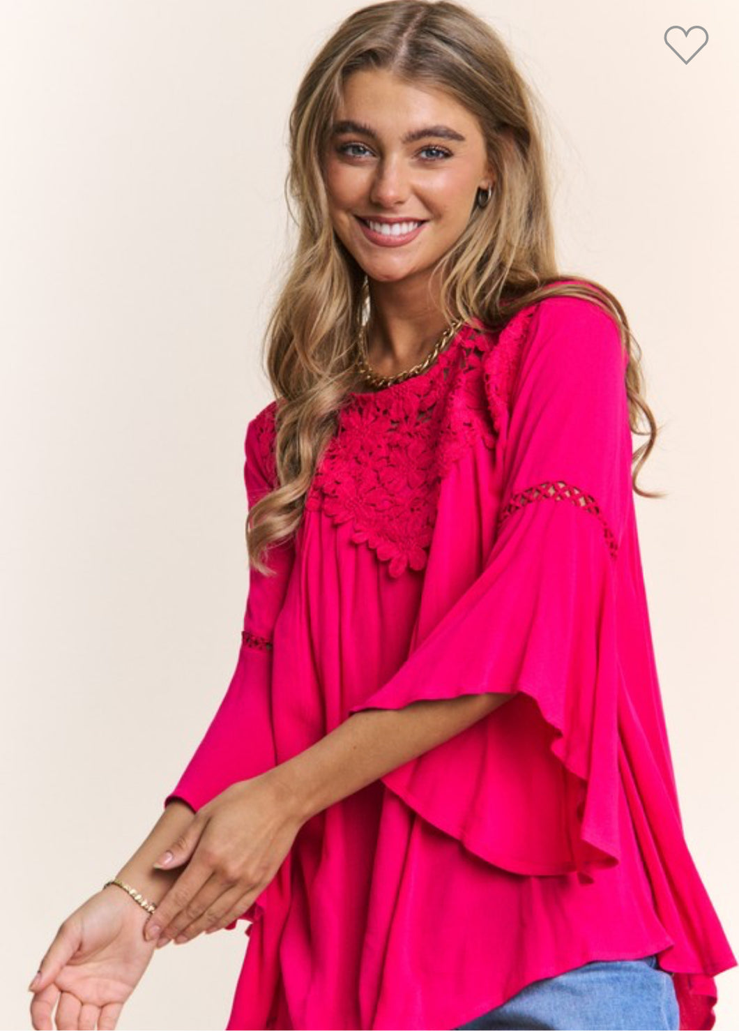 Fuchsia Bohemian Top