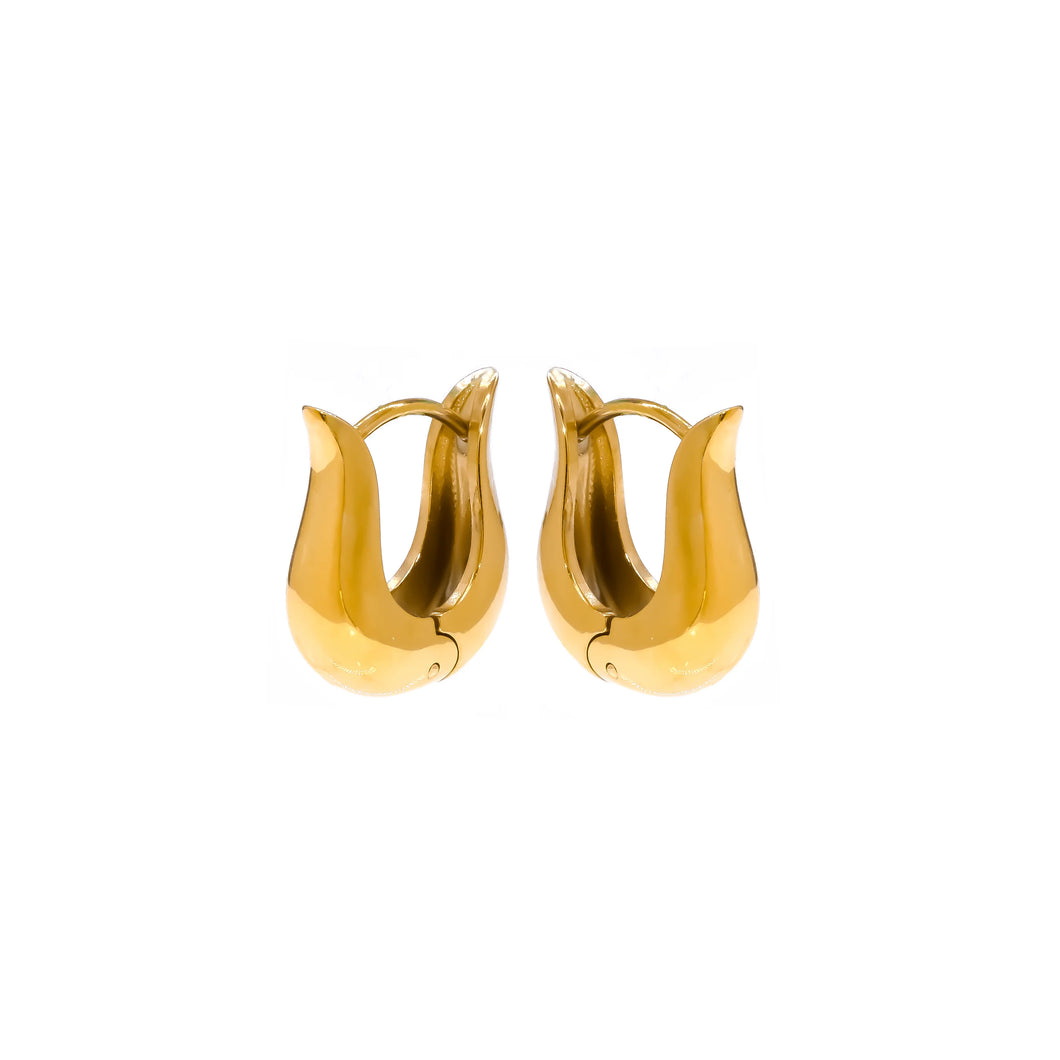 Tulipano Hoops in Gold