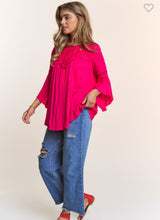 Load image into Gallery viewer, Fuchsia Bohemian Top
