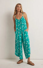 Load image into Gallery viewer, Tropical Teal Flared Jumpsuit
