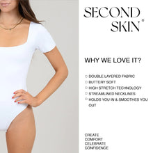 Load image into Gallery viewer, Second Skin Square Neck Bodysuit White
