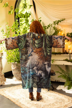 Load image into Gallery viewer, Theatre of Dreams Long Duster Bamboo Kimono Robe with Deer
