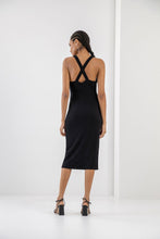Load image into Gallery viewer, Ribbed Midi Dress Criss Cross Back
