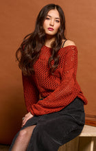 Load image into Gallery viewer, Flower Me Crochet Top Burnt Orange
